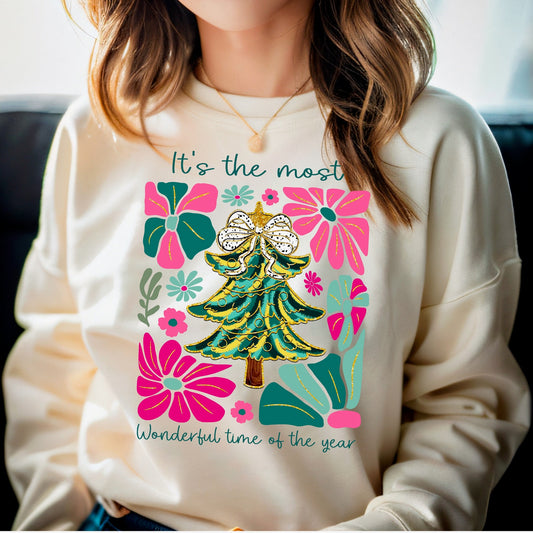 Floral Christmas Sweatshirt - KLC by Karelyn D