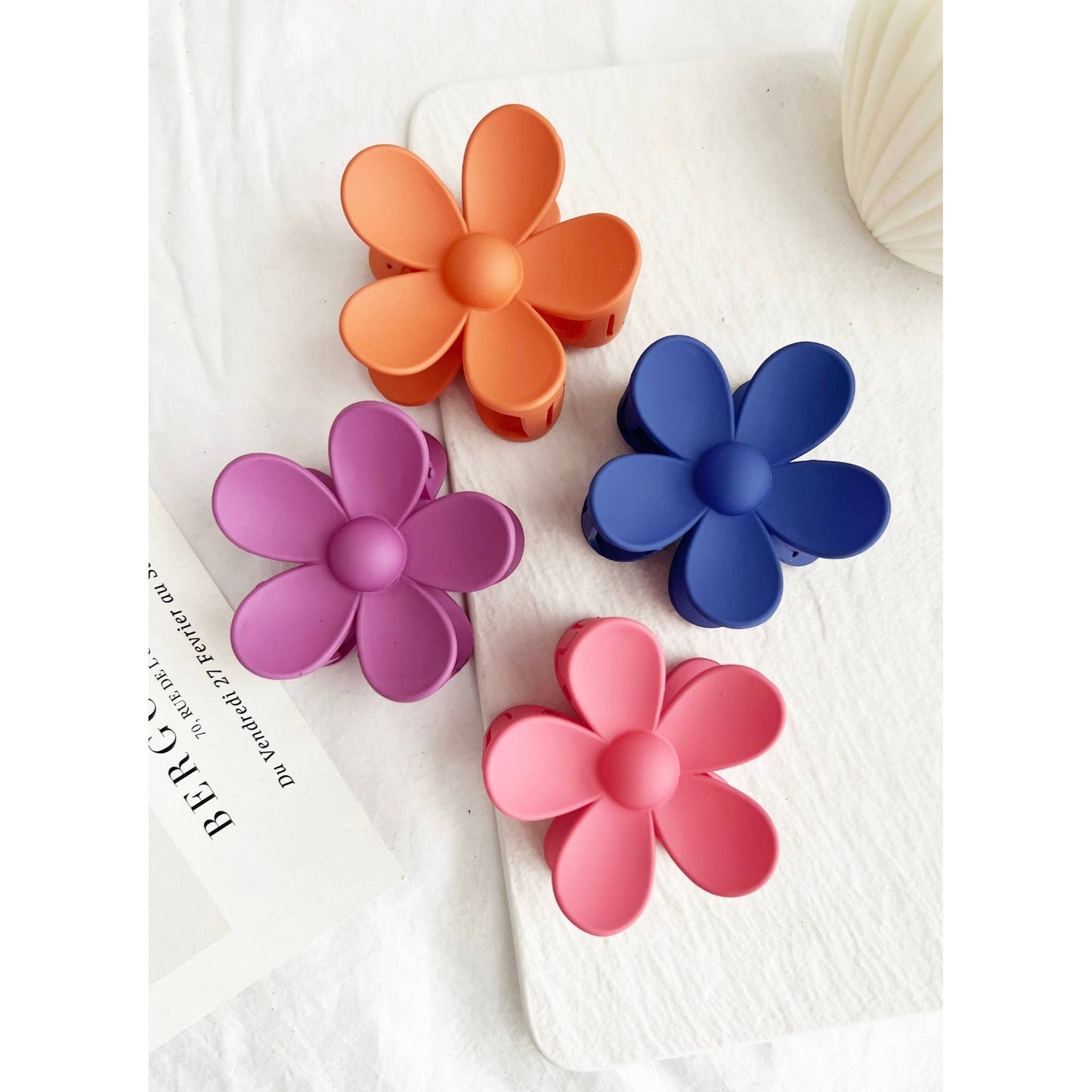 Flower 3 - Inch Hair Clips - AVA - KLC by Karelyn D