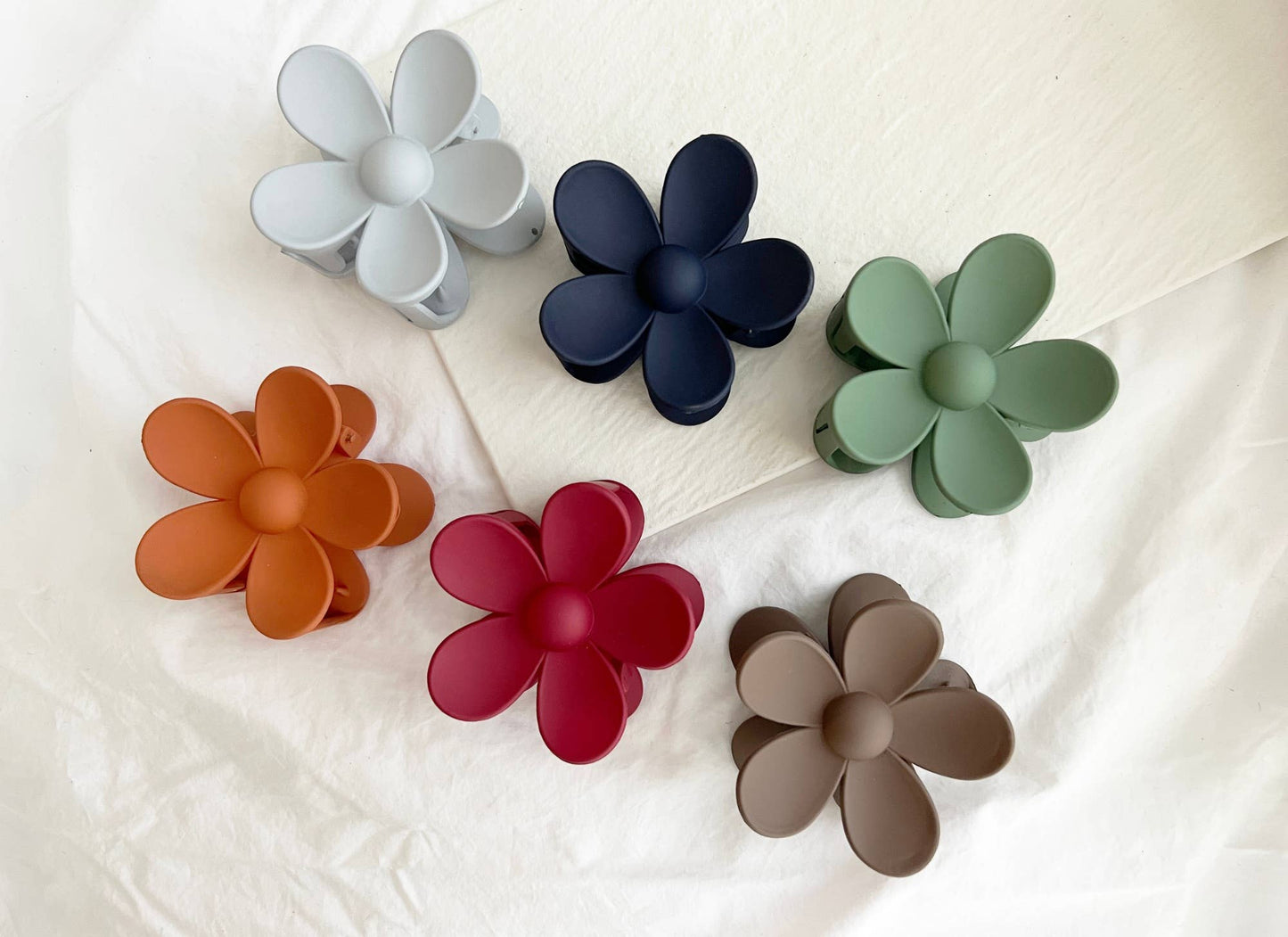 Flower 3 - Inch Hair Clips - AVA - KLC by Karelyn D