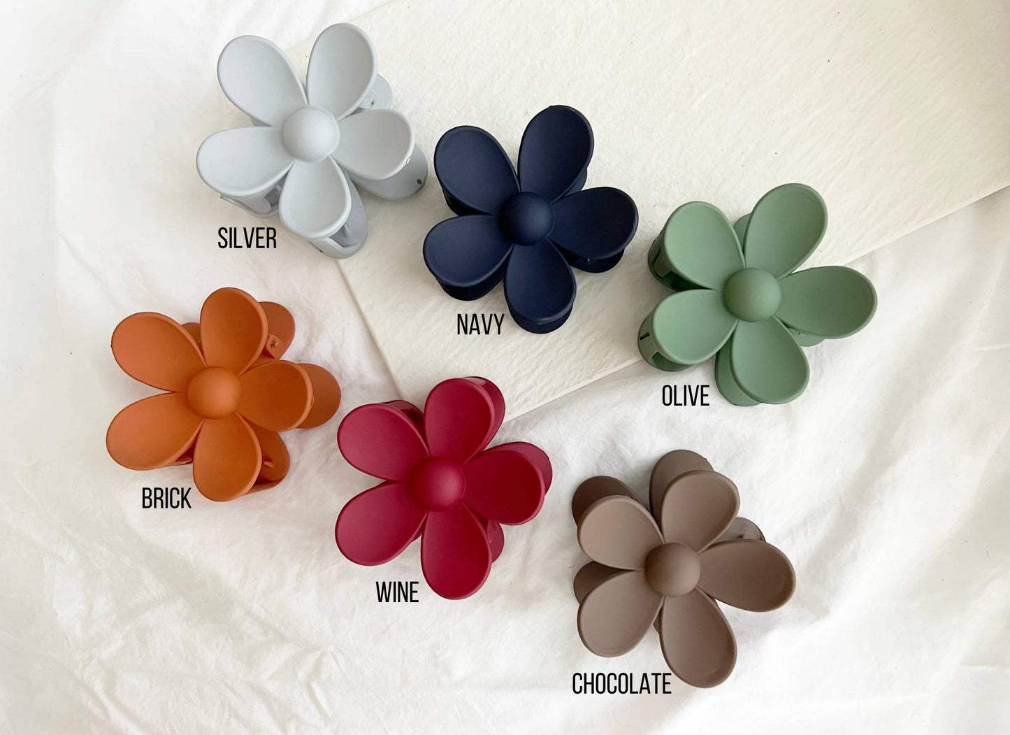 Flower 3 - Inch Hair Clips - AVA - KLC by Karelyn D