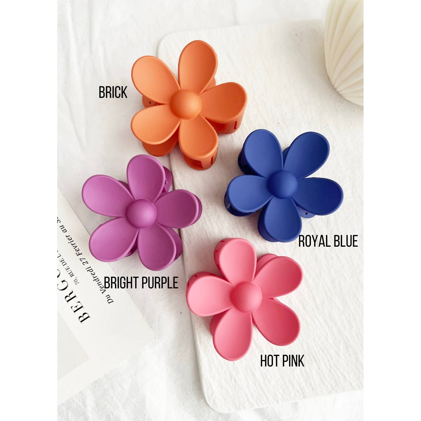 Flower 3 - Inch Hair Clips - AVA - KLC by Karelyn D