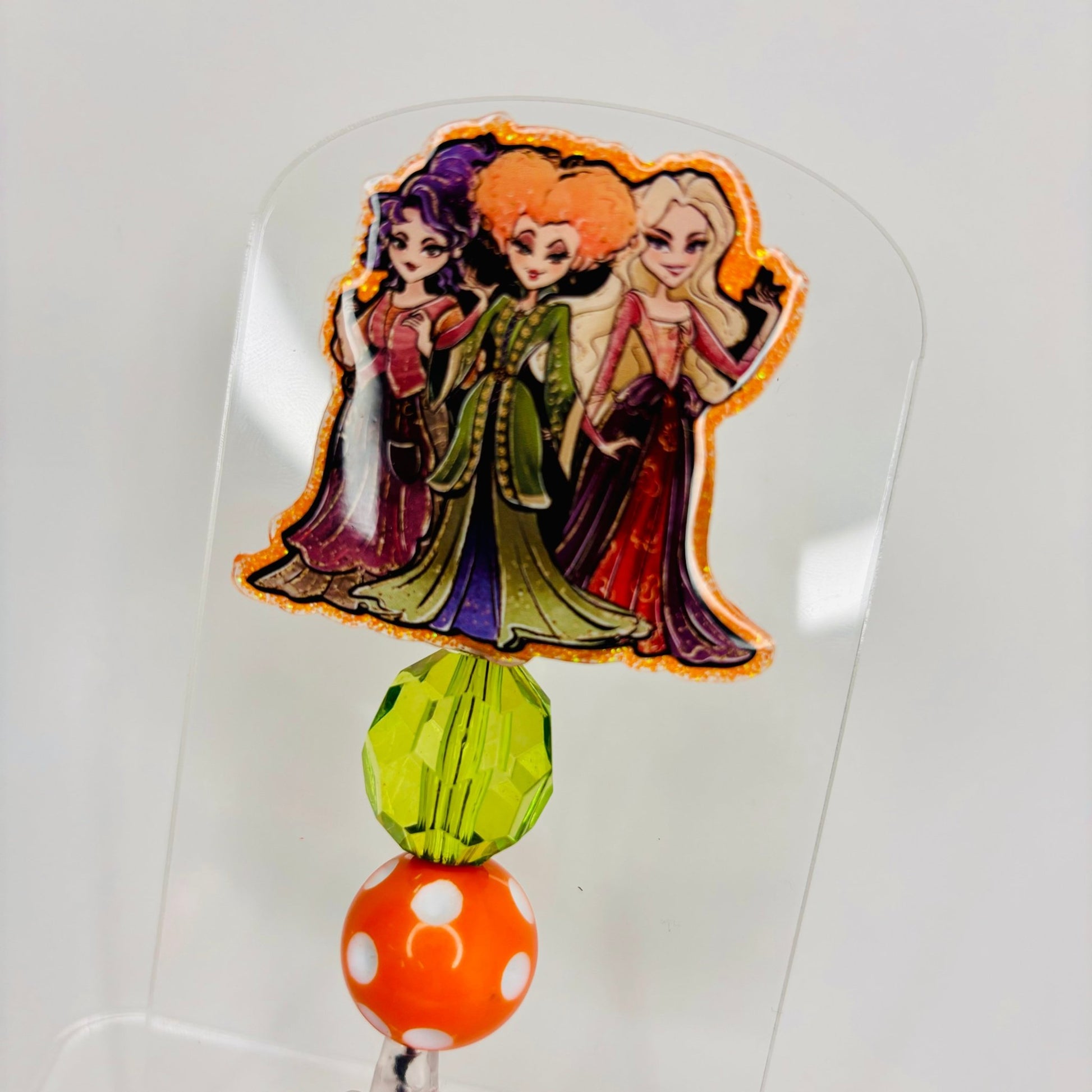 Halloween Pocus Girls Beaded Badge Reel - KLC by Karelyn D