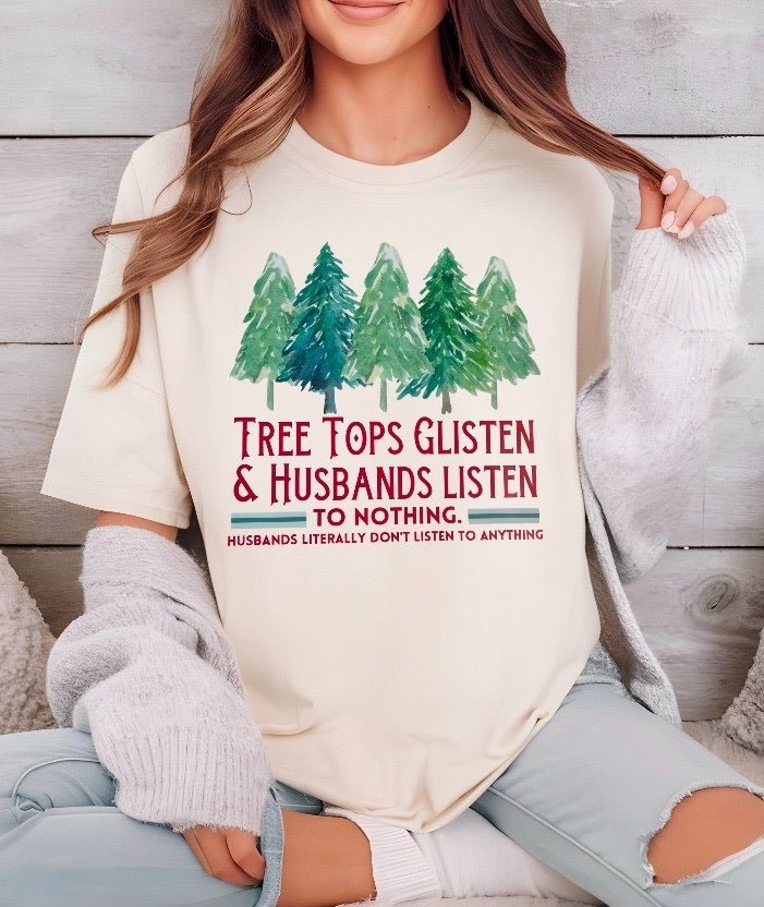 Husbands Don’t Listen Christmas T-shirt - KLC by Karelyn D