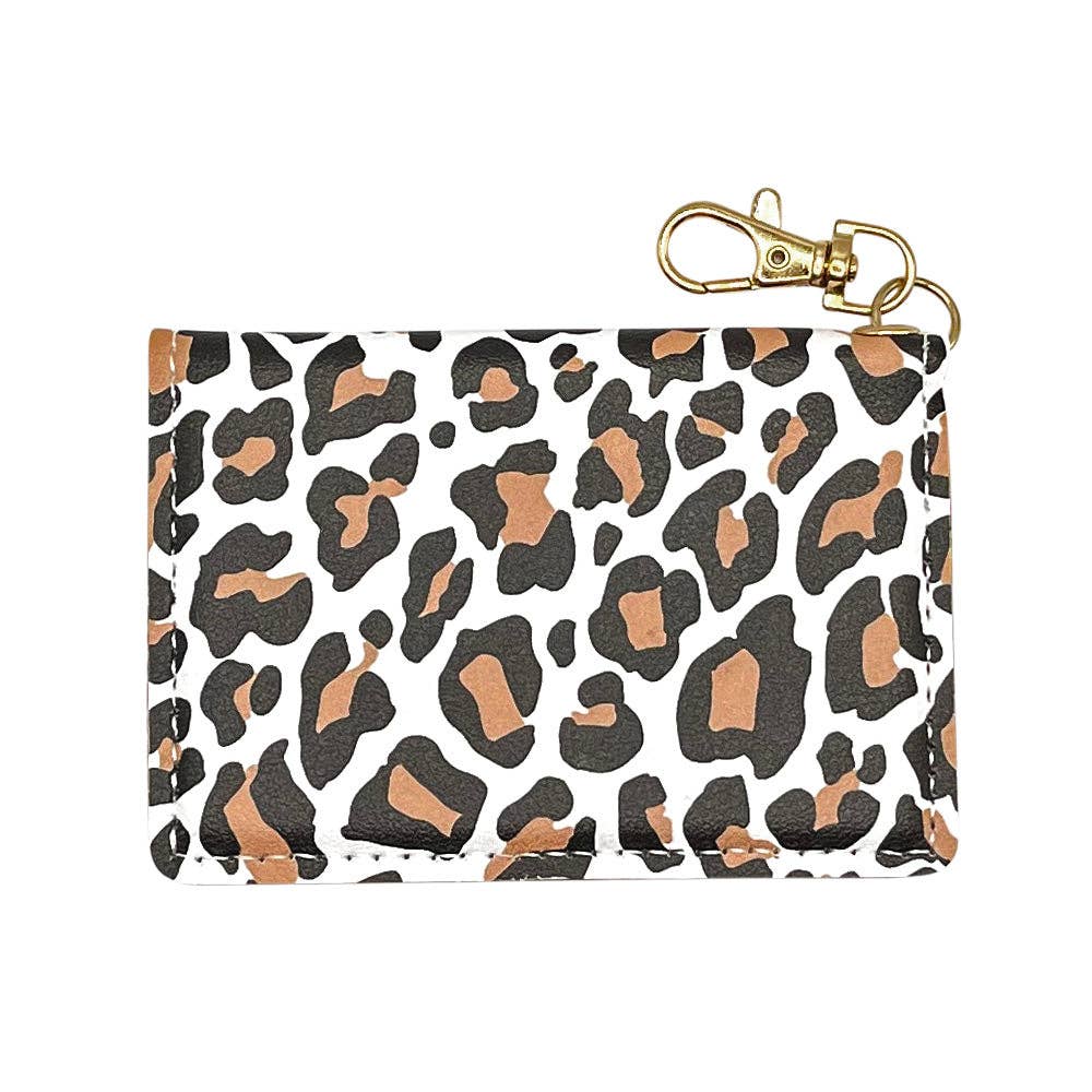 ID Wallet Keychain - White Leopard - KLC by Karelyn D