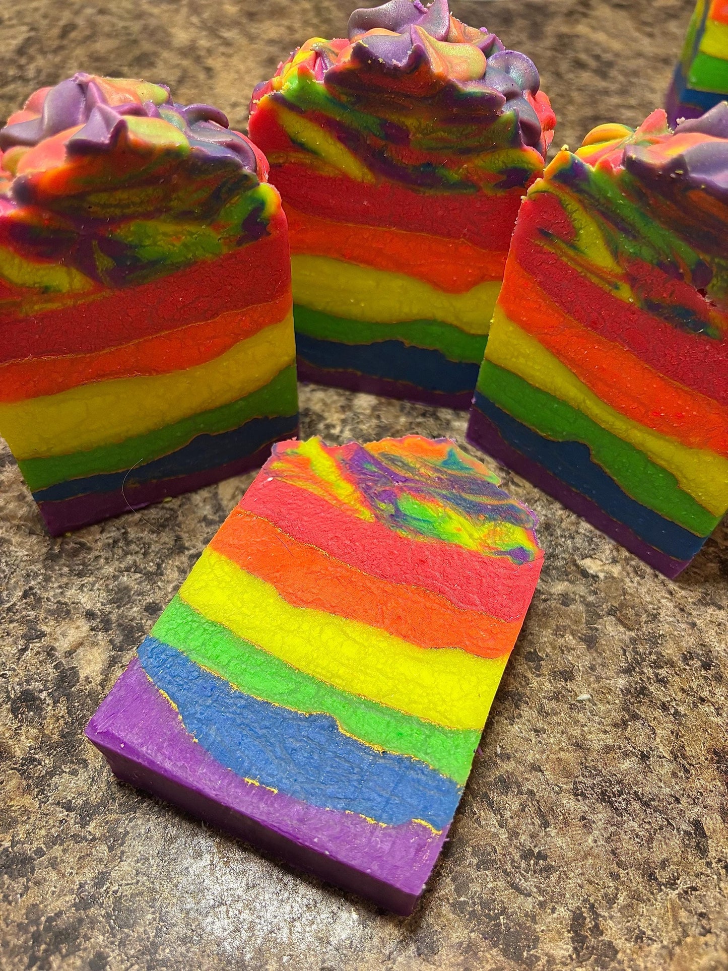 Rainbow Soap, Handmade Soap, Artisan Soap, Cold Process Soap, Fruity Scented Soap