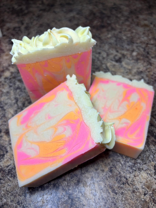 Peachy Pearls Soap, Handmade Soap, Artisan Soap, Cold Process Soap, Peach and  Peony  Scented Soap