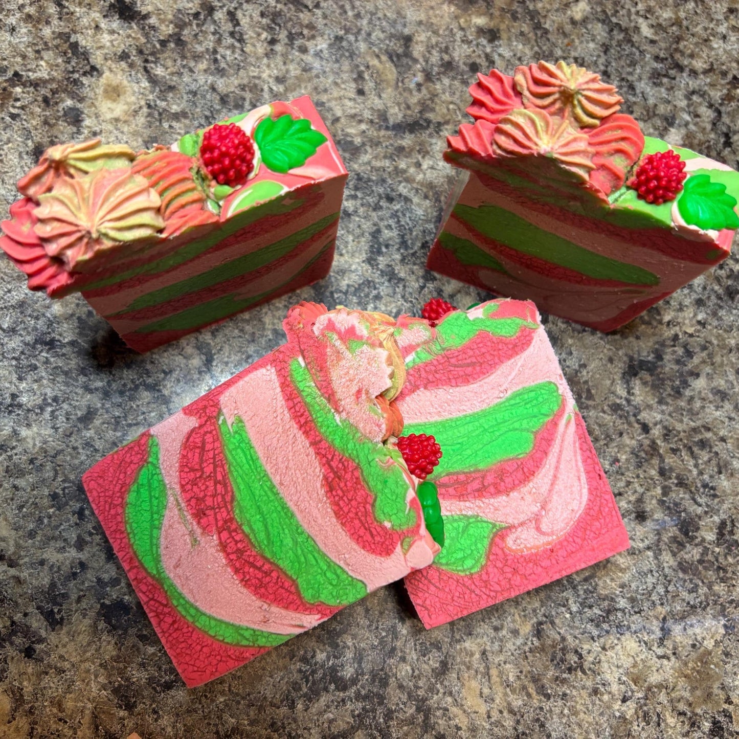 Raspberry Mojito Tallow Soap: Handmade Cold Process Bar