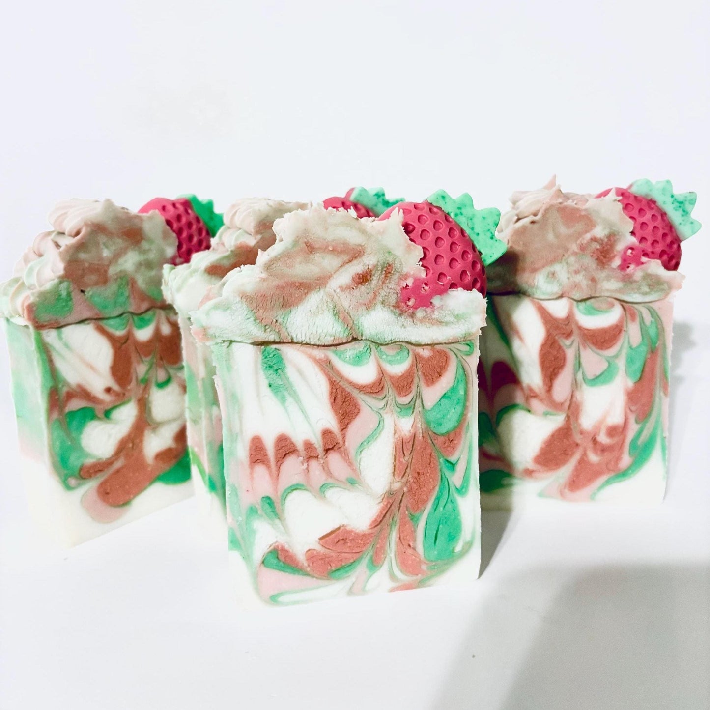 Pink Strawberry Handmade Soap: Cold Process Artisan Bar