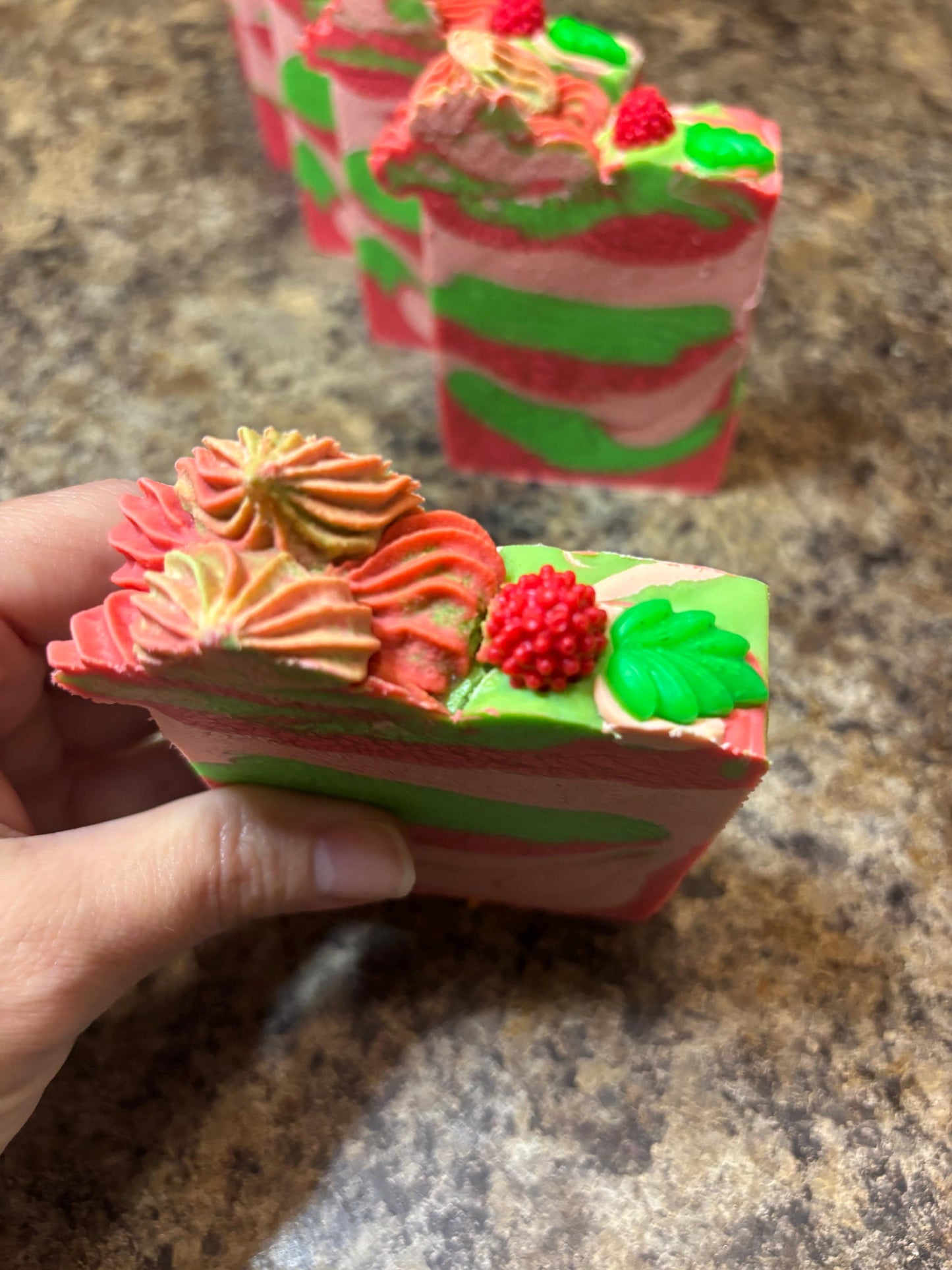 Raspberry Mojito Tallow Soap: Handmade Cold Process Bar