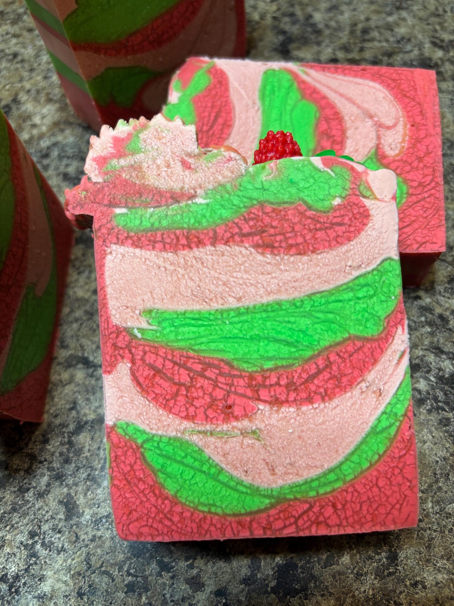 Raspberry Mojito Tallow Soap: Handmade Cold Process Bar