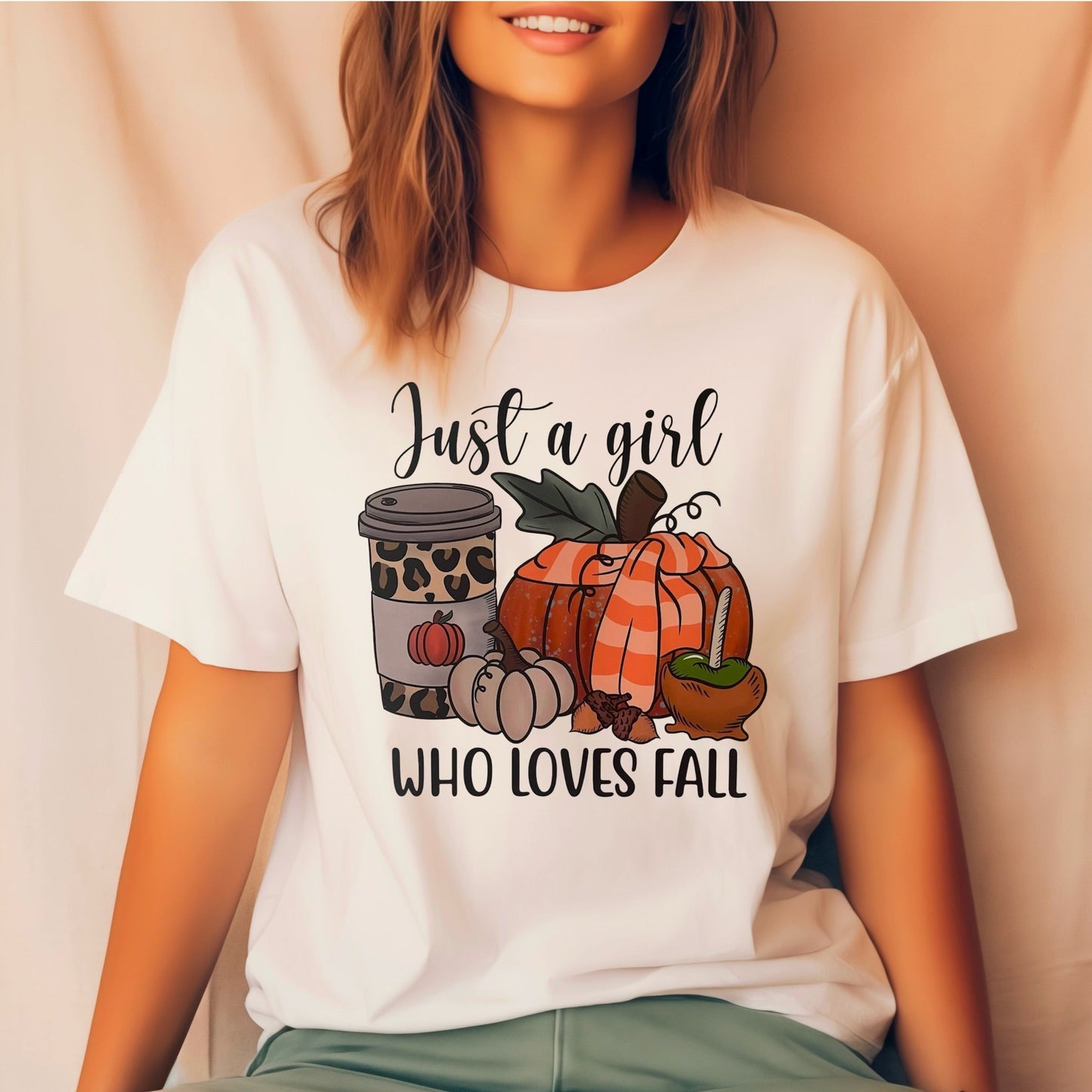 Just a Girl Who Loves Fall T-Shirt - KLC by Karelyn D