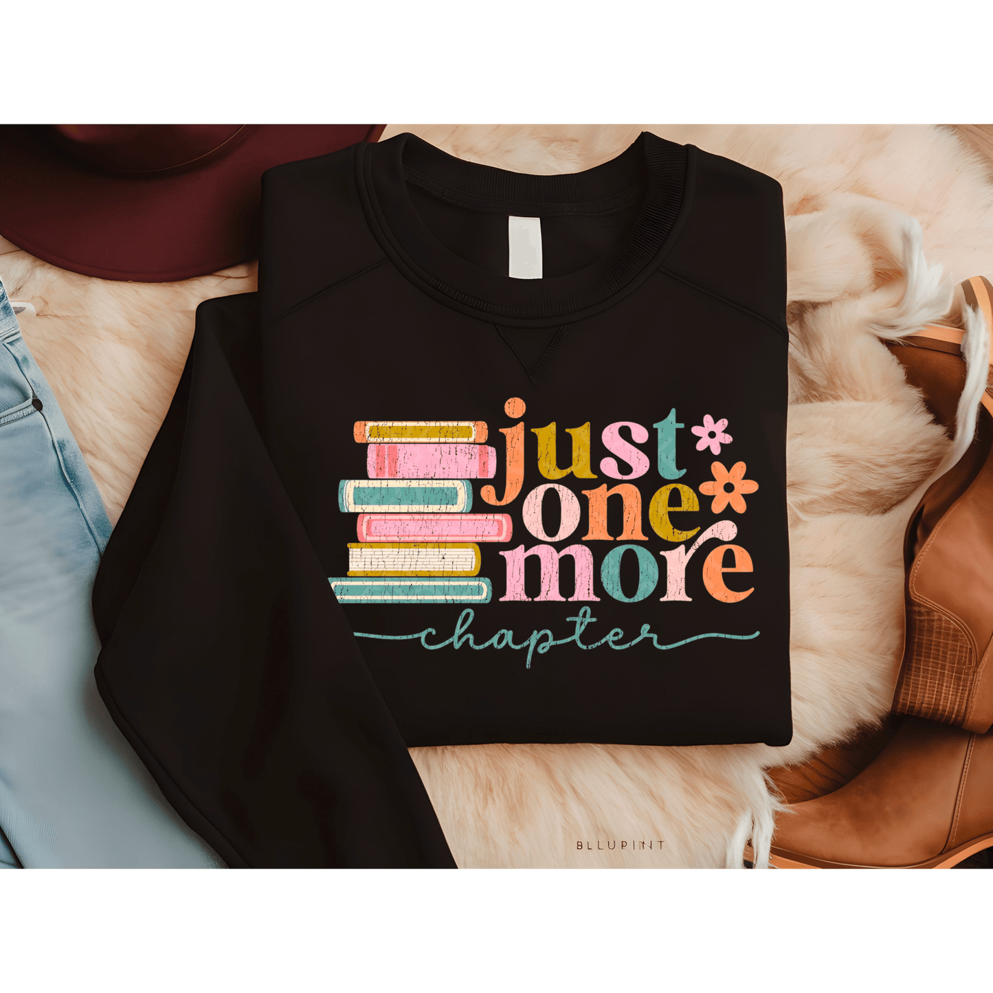 Just one more book sweatshirt - KLC by Karelyn D