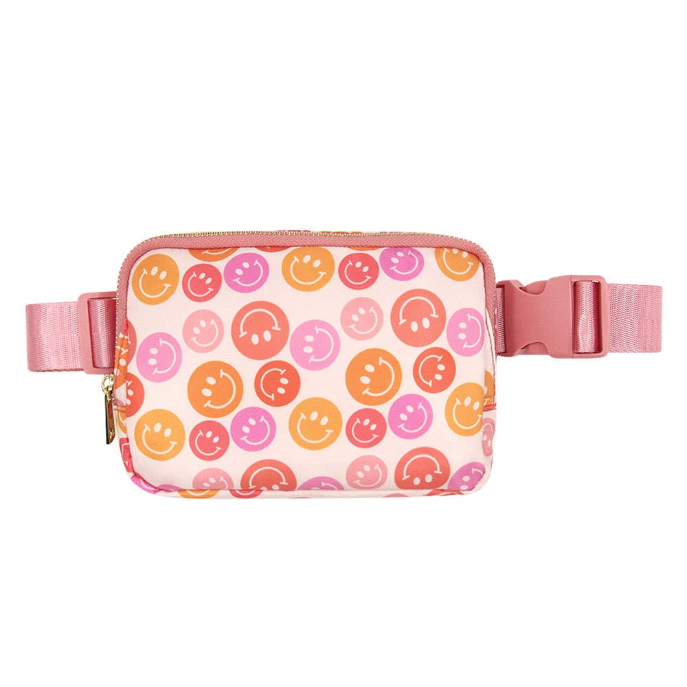 Karma Collection Smiley Face Fanny Waist Pack Belt Bag - KLC by Karelyn D